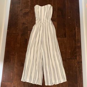 Silence + Noise strapless gaucho style jumper